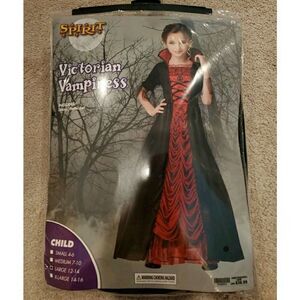 Spirit Halloween Costumes Victorian Vampiress Outfit Ages 7-10 Medium EUC